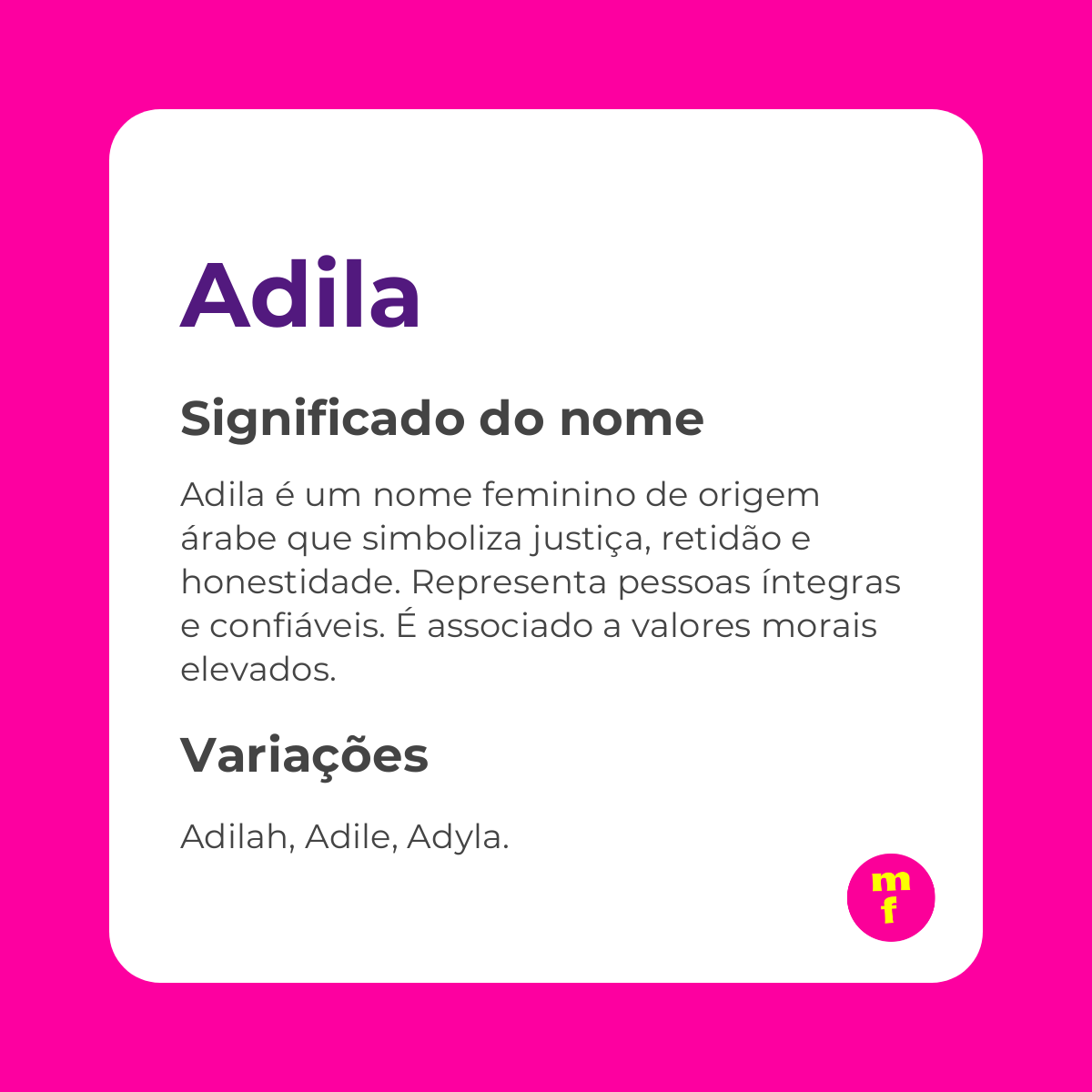 O que significa o nome Adila? Descubra a origem, história e personalidade