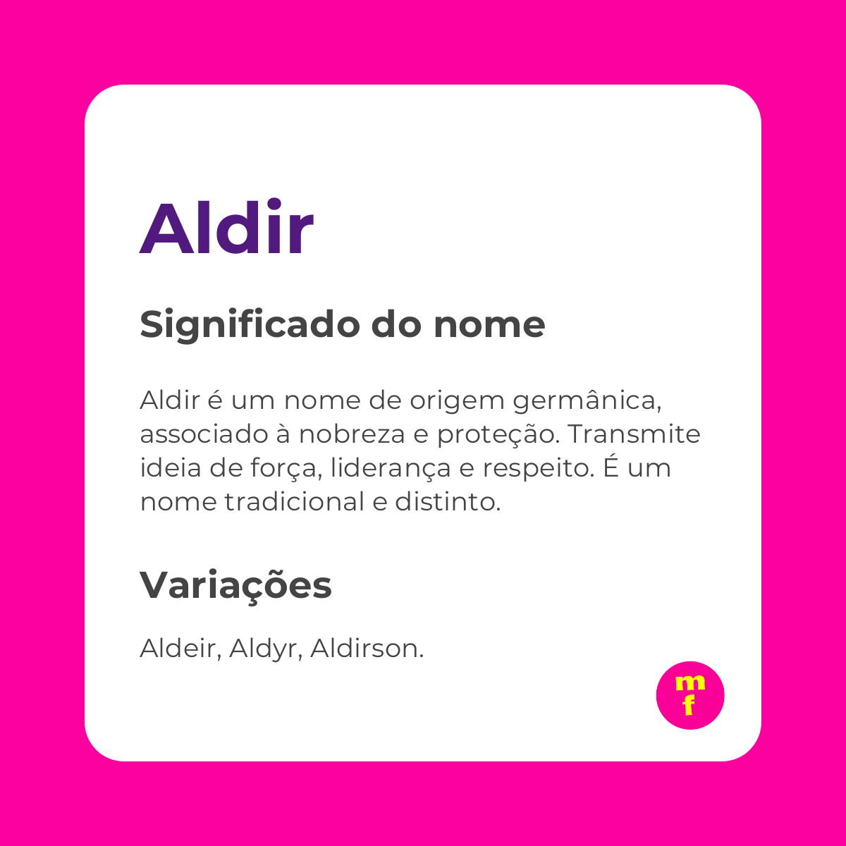 O que significa o nome Aldir? Descubra a origem e os detalhes desse nome marcante