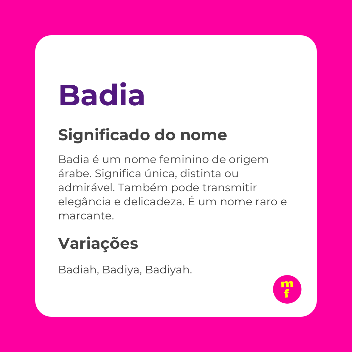 O que significa o nome Badia? Descubra a origem, história e curiosidades