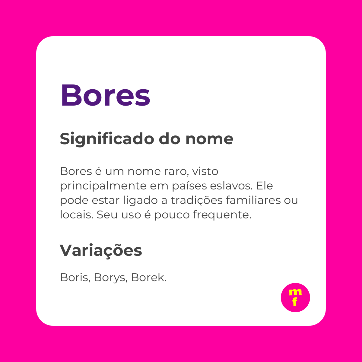 O que significa o nome Bores? Descubra origem, curiosidades e interpretações