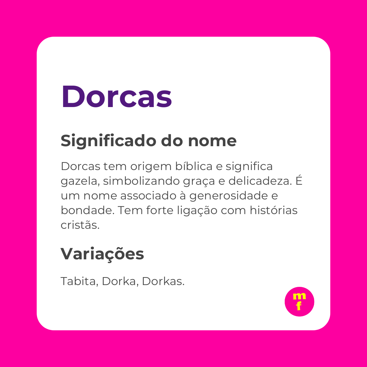 O que significa o nome Dorcas? Descubra sua origem, história e curiosidades