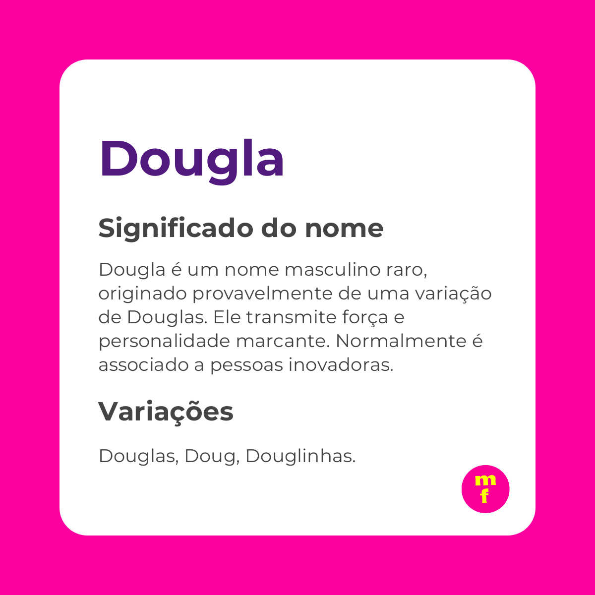 O que significa o nome Dougla? Descubra sua origem, história e curiosidades