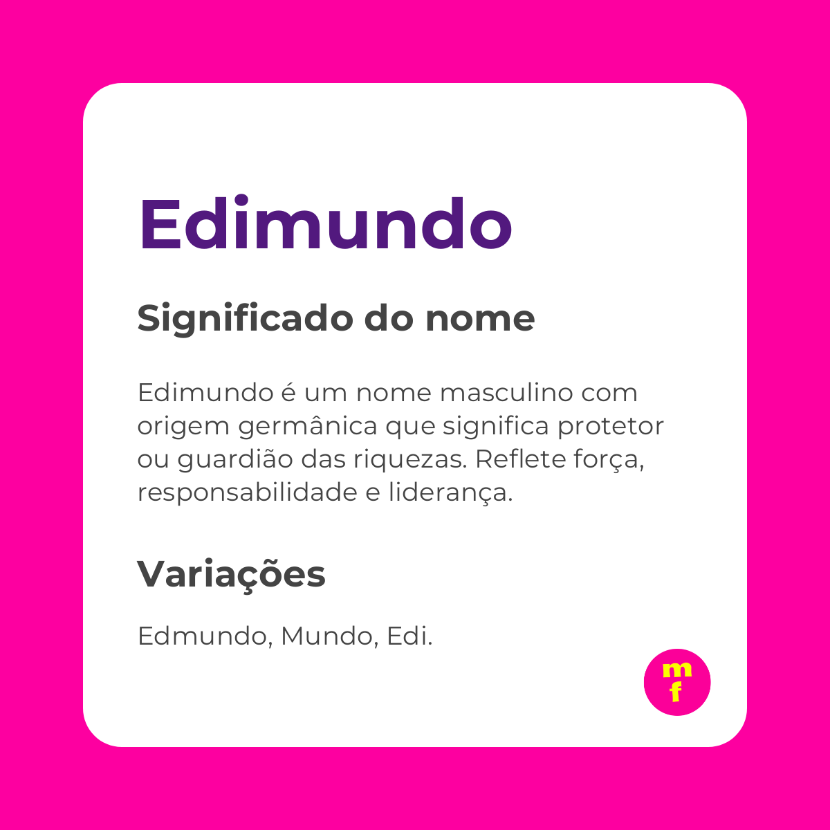 O que significa o nome Edimundo? Descubra a origem, história e curiosidades