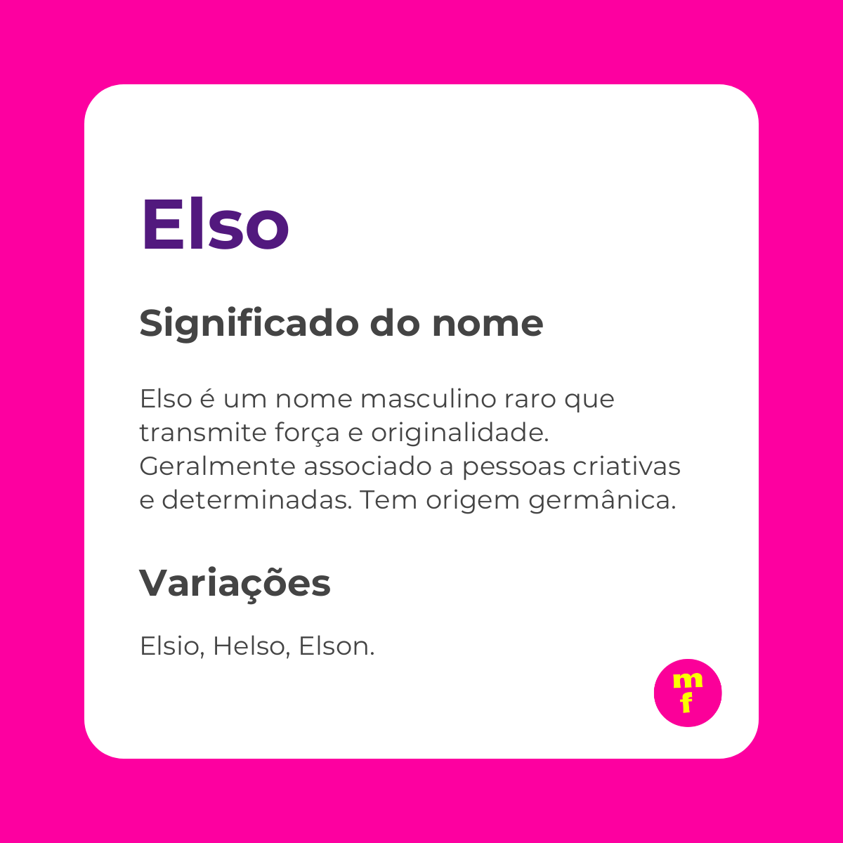 O que significa o nome Elso? Descubra a origem, história e curiosidades