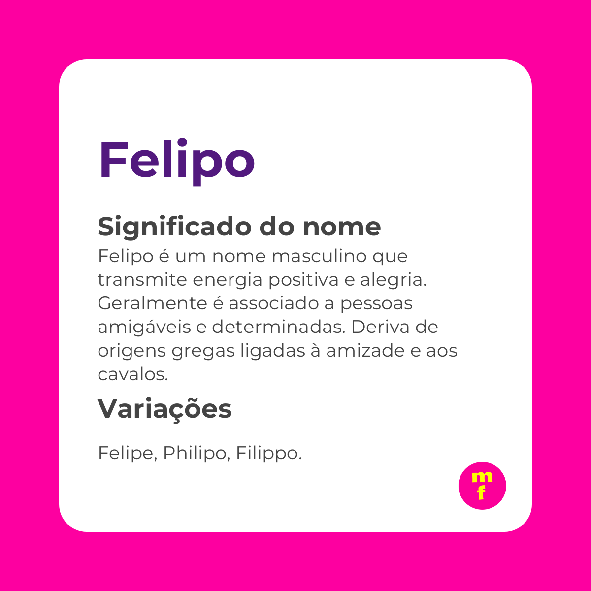 O que significa o nome Felipo? Descubra sua origem, história e curiosidades