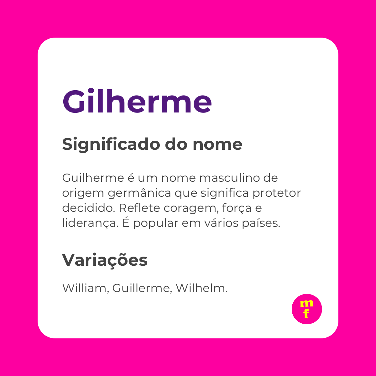 O que significa o nome Gilherme? Descubra sua origem e curiosidades