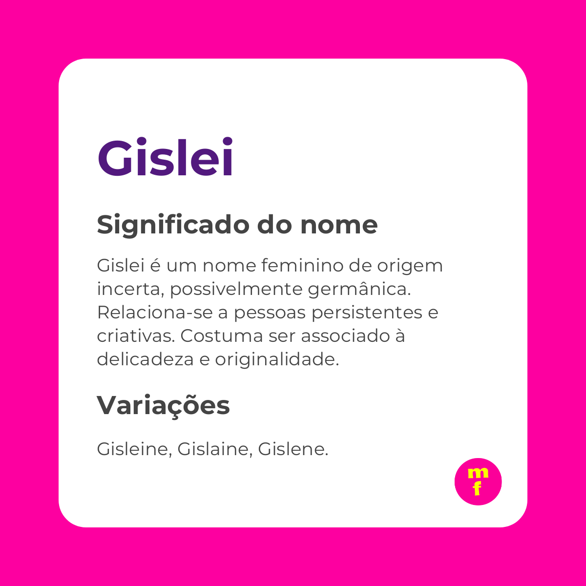 O que significa o nome Gislei? Descubra origens, curiosidades e influências