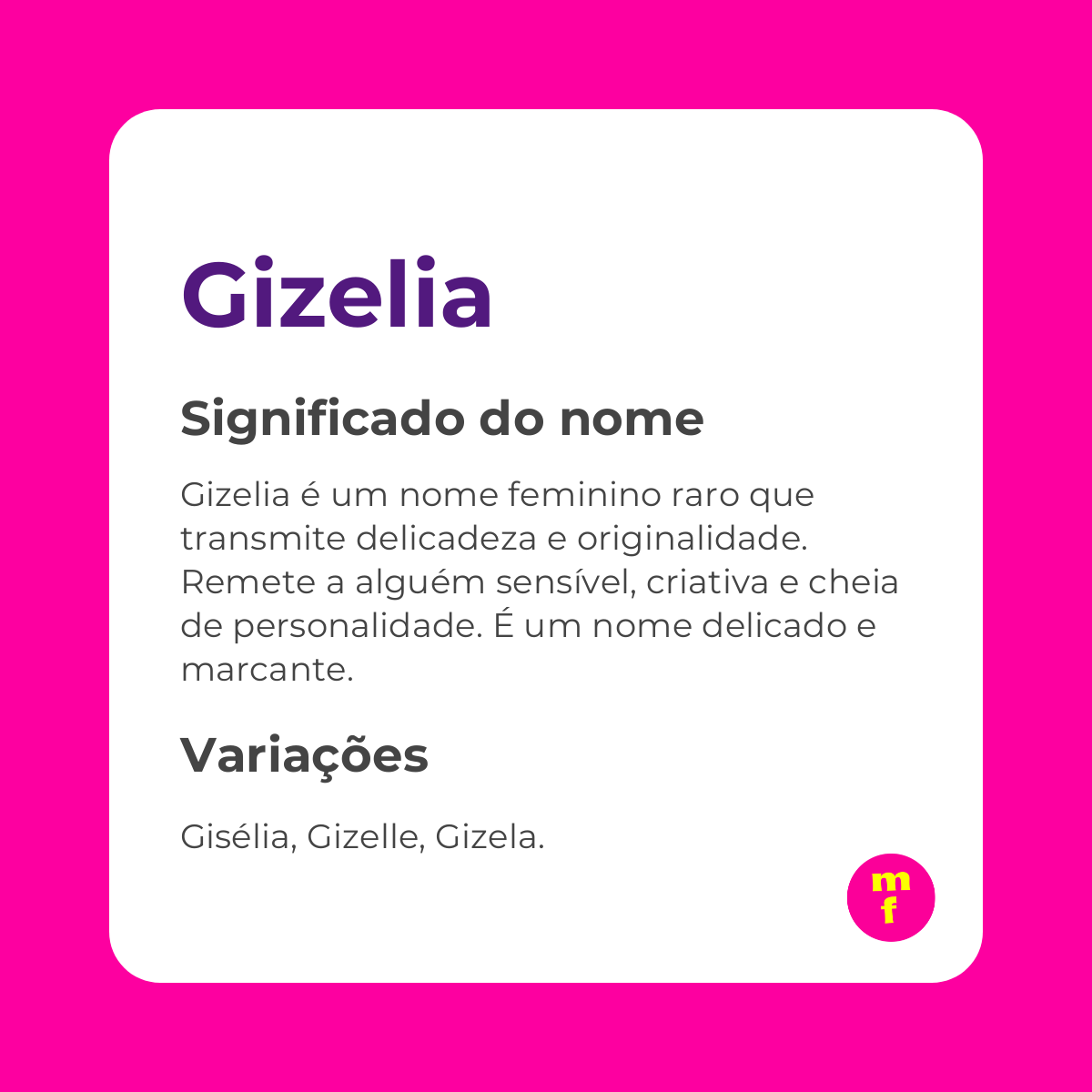 O que significa o nome Gizelia? Descubra sua origem, curiosidades e influência