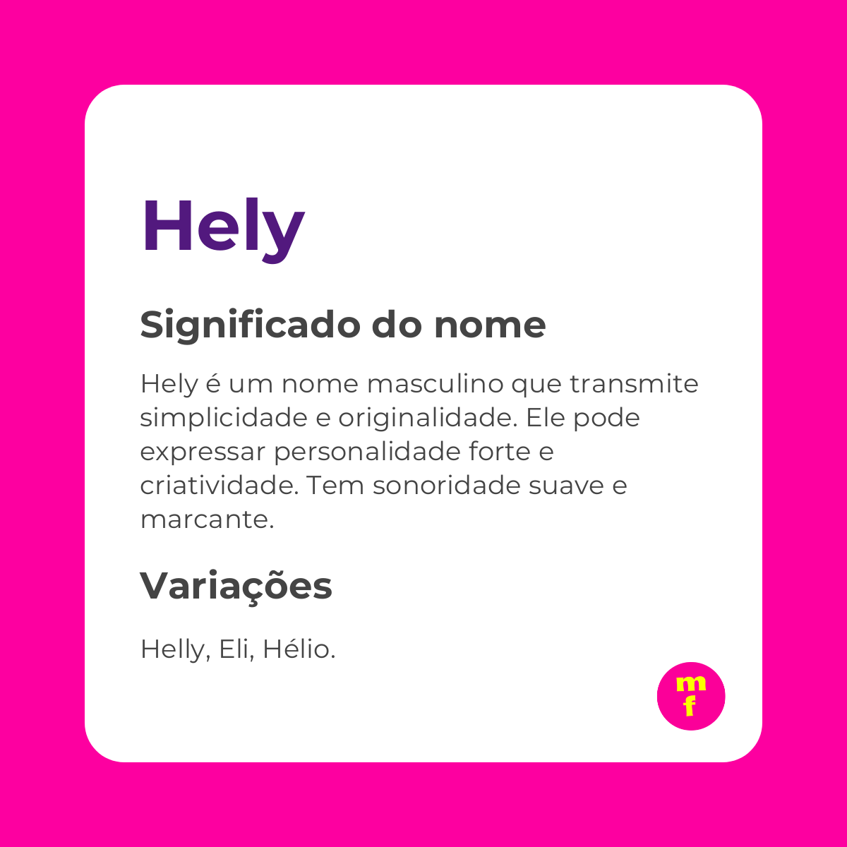 O que significa o nome Hely? Entenda sua origem, história e curiosidades