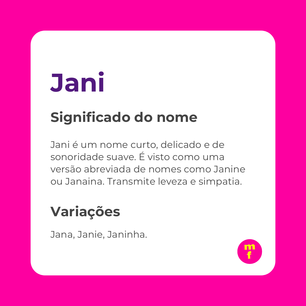O que significa o nome Jani? Descubra a origem, significado e curiosidades