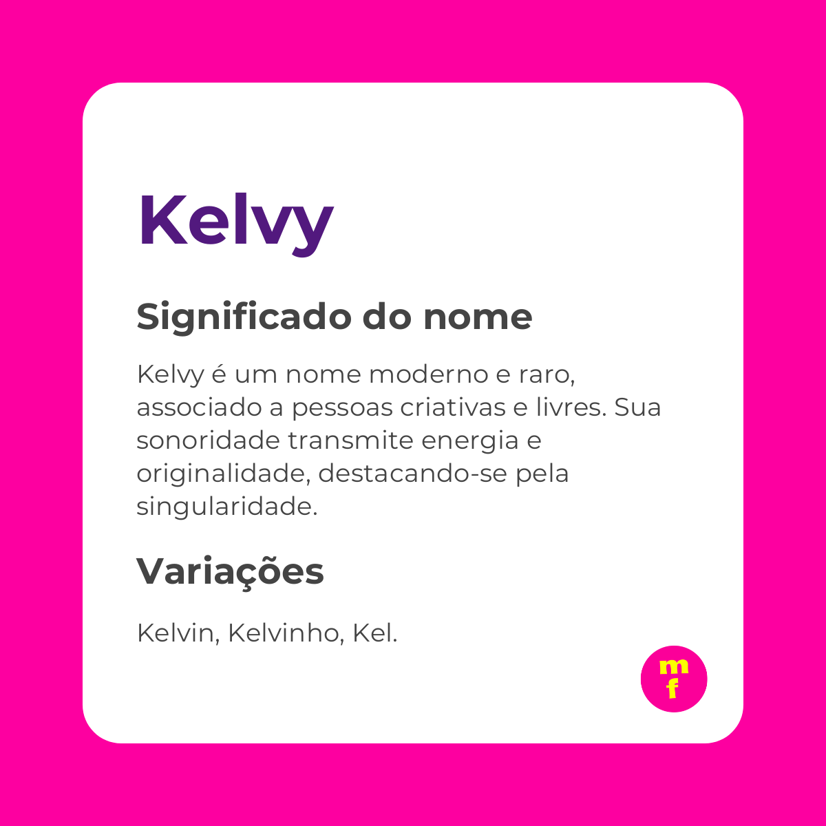 O que significa o nome Kelvy? Origem, curiosidades e personalidade