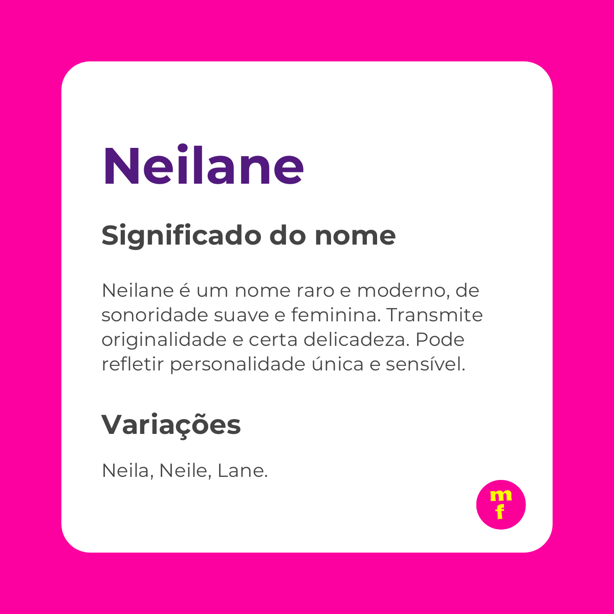 O que significa o nome Neilane? Descubra origem, curiosidades e personalidade