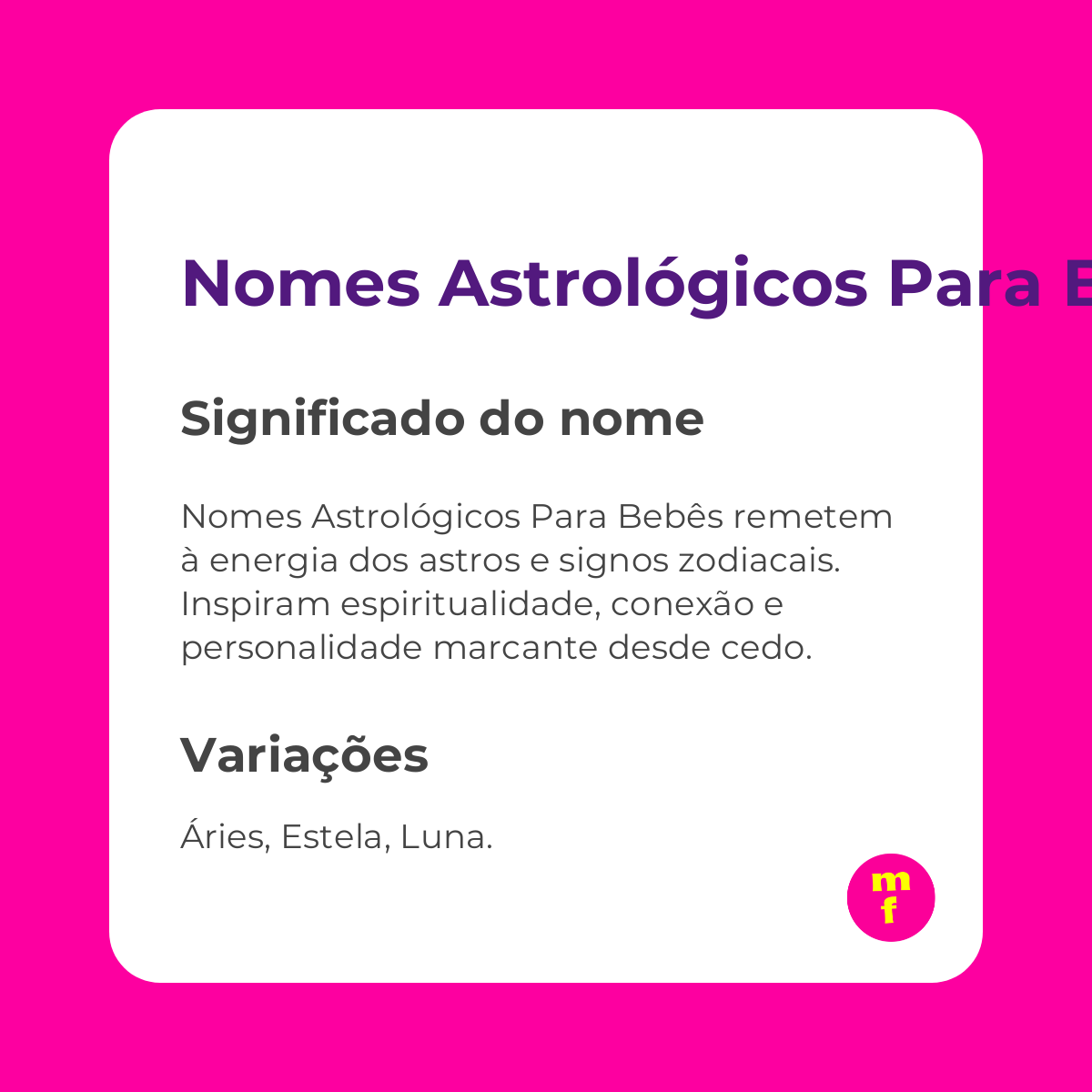 Nomes astrológicos para bebês: 5 opções criativas e seus significados incríveis em 2026