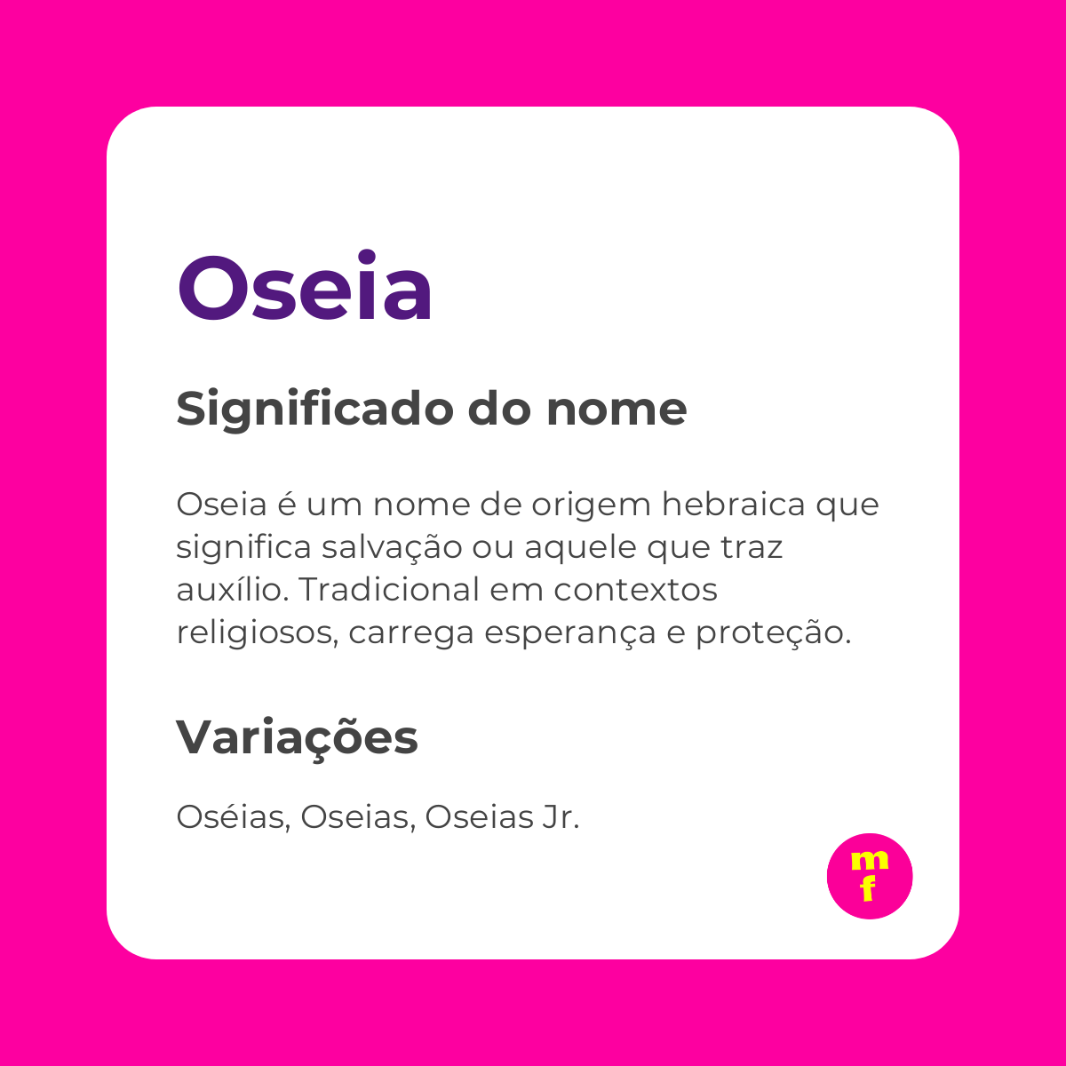 O que significa o nome Oseia? Descubra a origem, história e curiosidades
