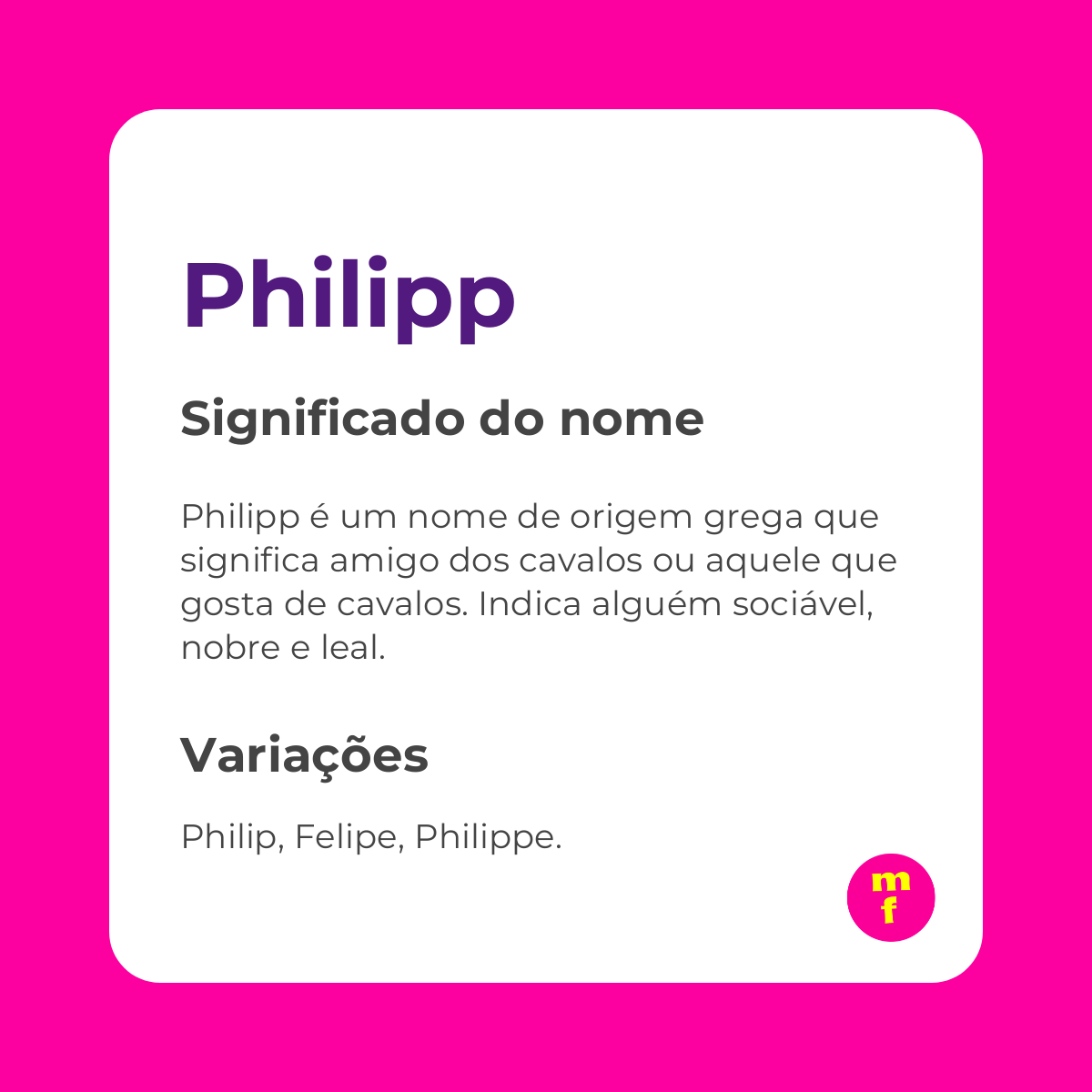 O que significa o nome Philipp?