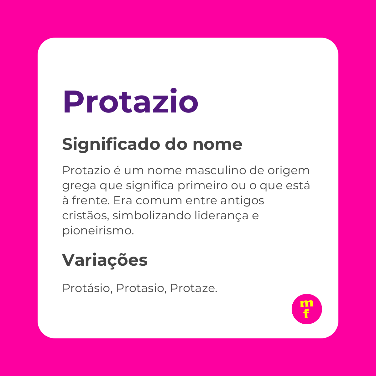 O que significa o nome Protazio? Descubra sua origem, história e curiosidades