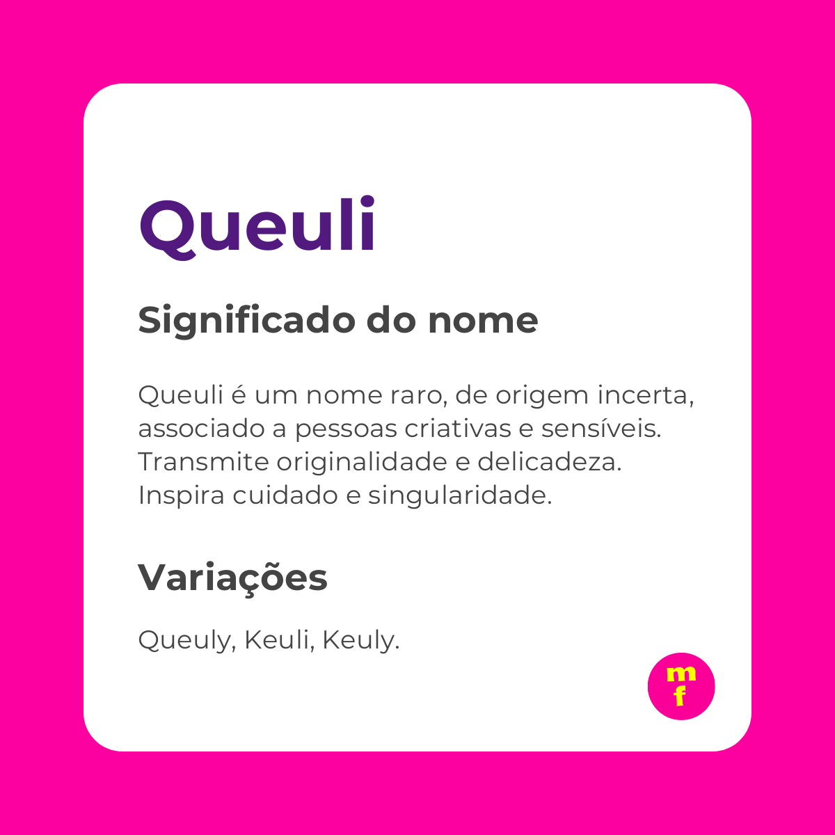 O que significa o nome Queuli? Descubra a origem, curiosidades e interpretações