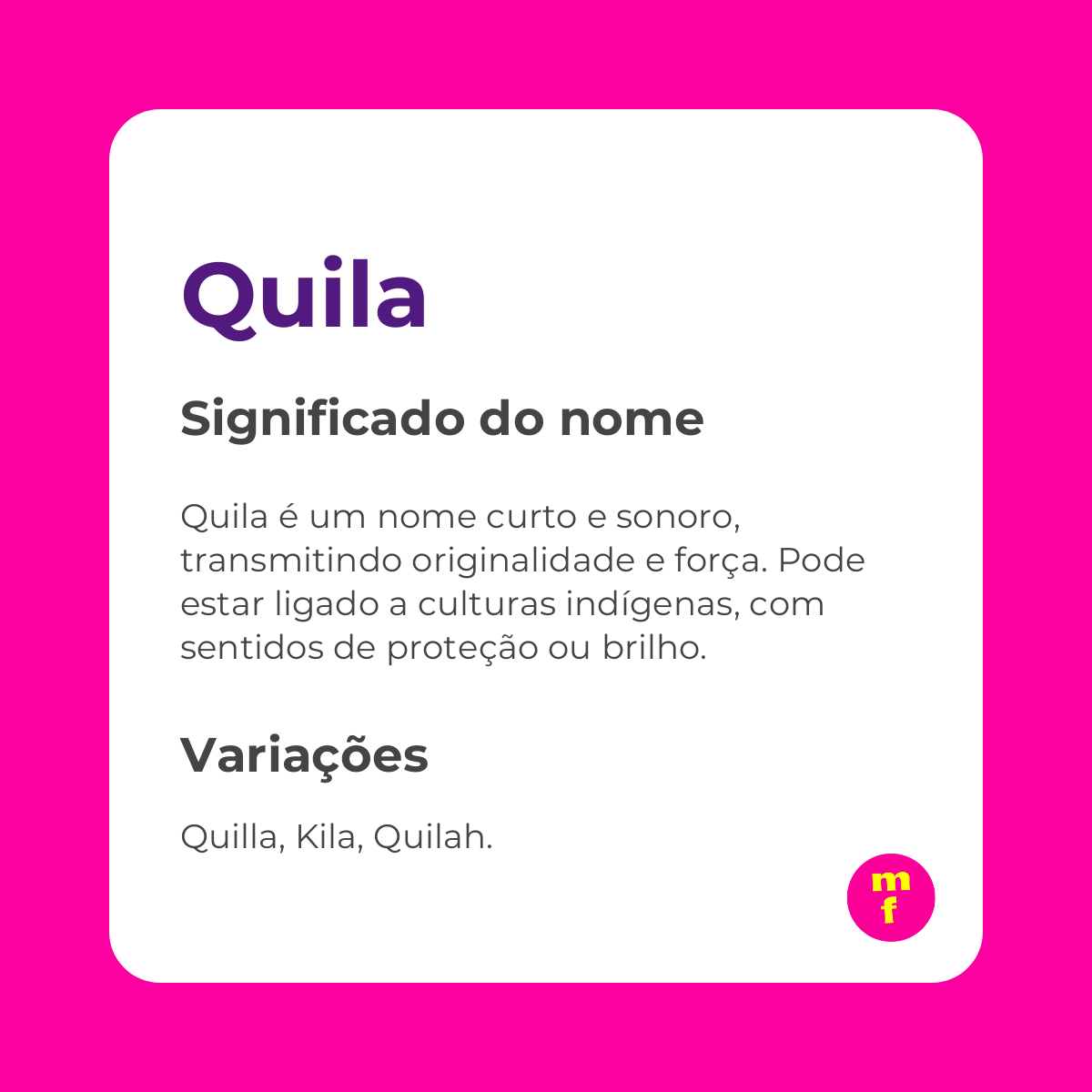 O que significa o nome Quila? Descubra a origem e os principais significados