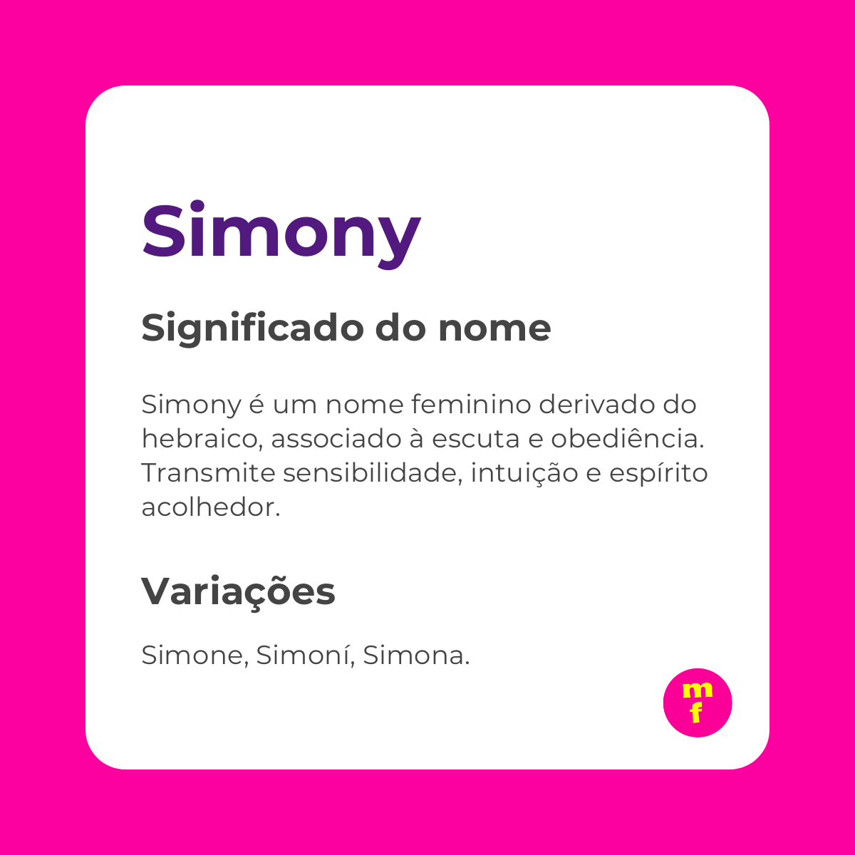 O que significa o nome Simony? Origem, curiosidades e personalidade