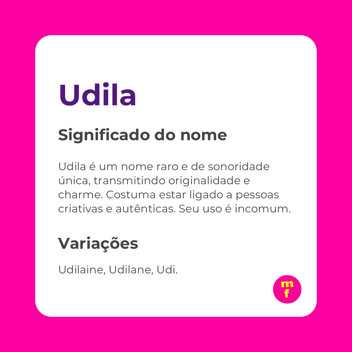 O que significa o nome Udila? Descubra a origem, curiosidades e características