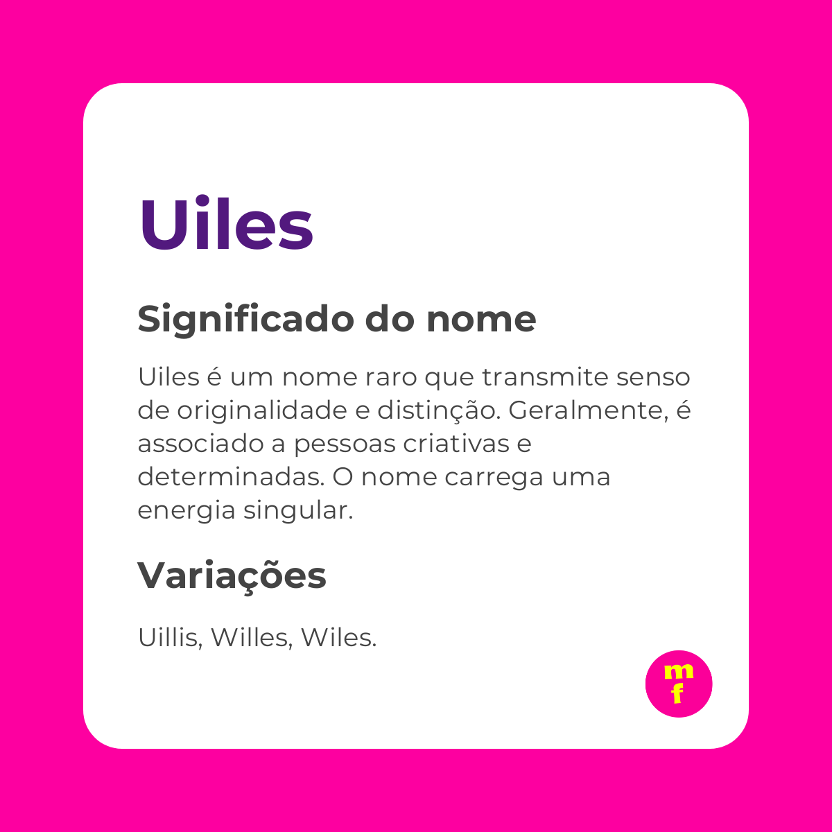 O que significa o nome Uiles?