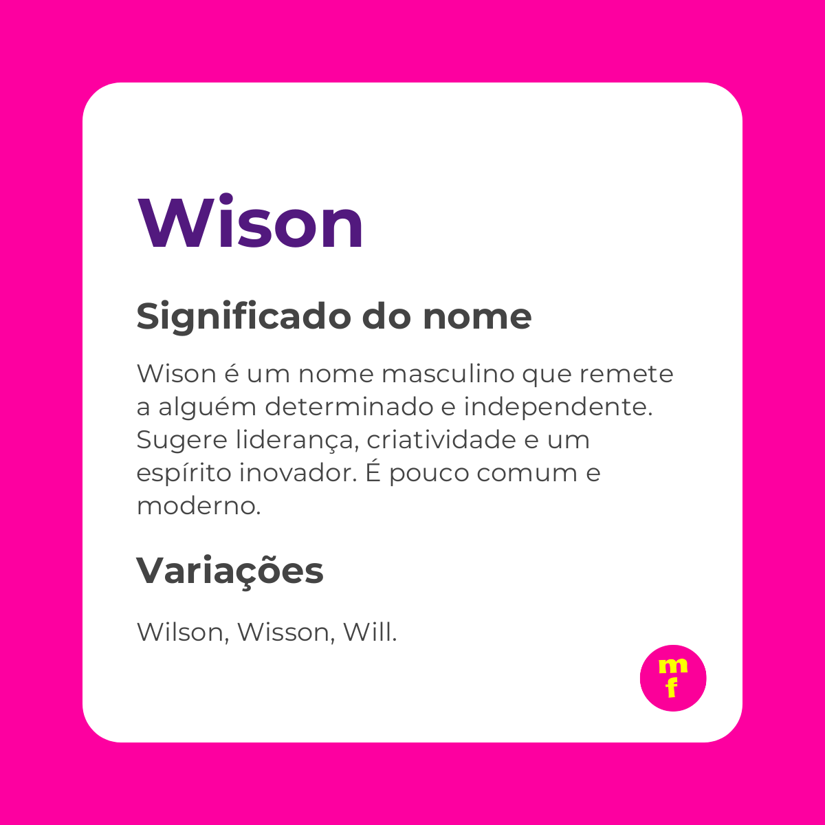 O que significa o nome Wison? Descubra a origem, características e curiosidades