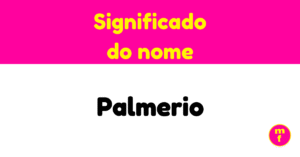 O que significa o nome Palmerio?
